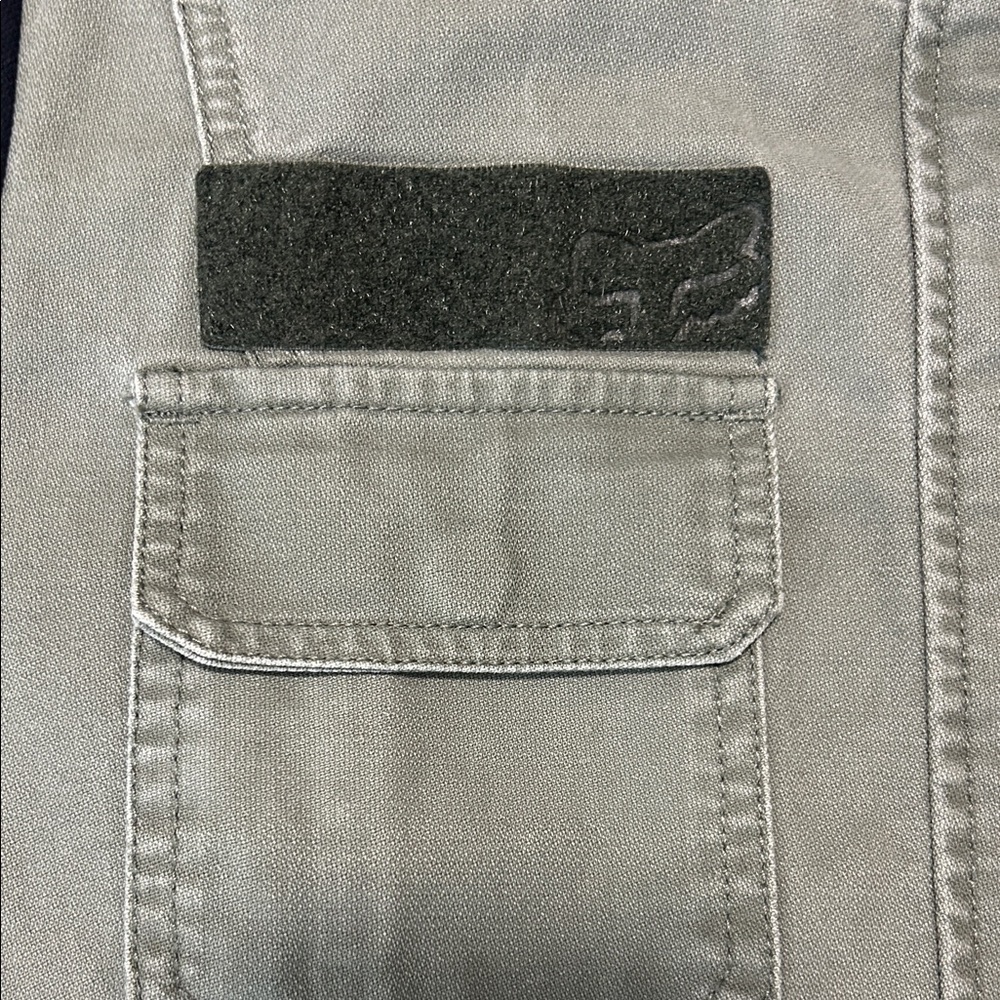 Fox Women's Utility Cargo Jacket Fatigue Denim Snap Button Size Large - Picture 6 of 10